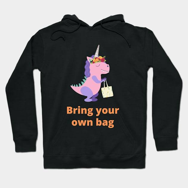 Relative of Unicornasaurus Rex - Bring Your Own Bag Hoodie by OrangeBasket